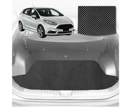 6D Diamond Car Boot Mat for Ford Fiesta 2008 - 2018 (WT WZ) (Hatch) - Heavy Duty Carpet Liner