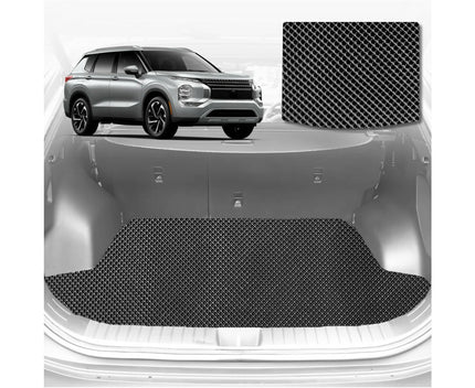 6D Diamond Car Boot Mat for Mitsubishi Outlander 2022 - Current (ZM) (3rd Row folded/5 seater) - Heavy Duty Carpet Liner