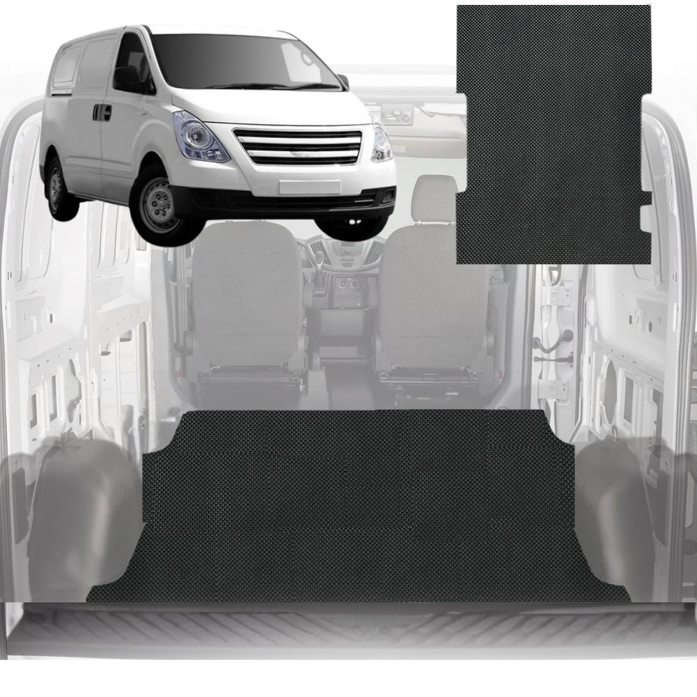 6D Diamond Van Cargo Mat for Hyundai iLoad TQ 2007 - 2015 Only - 2 Pcs