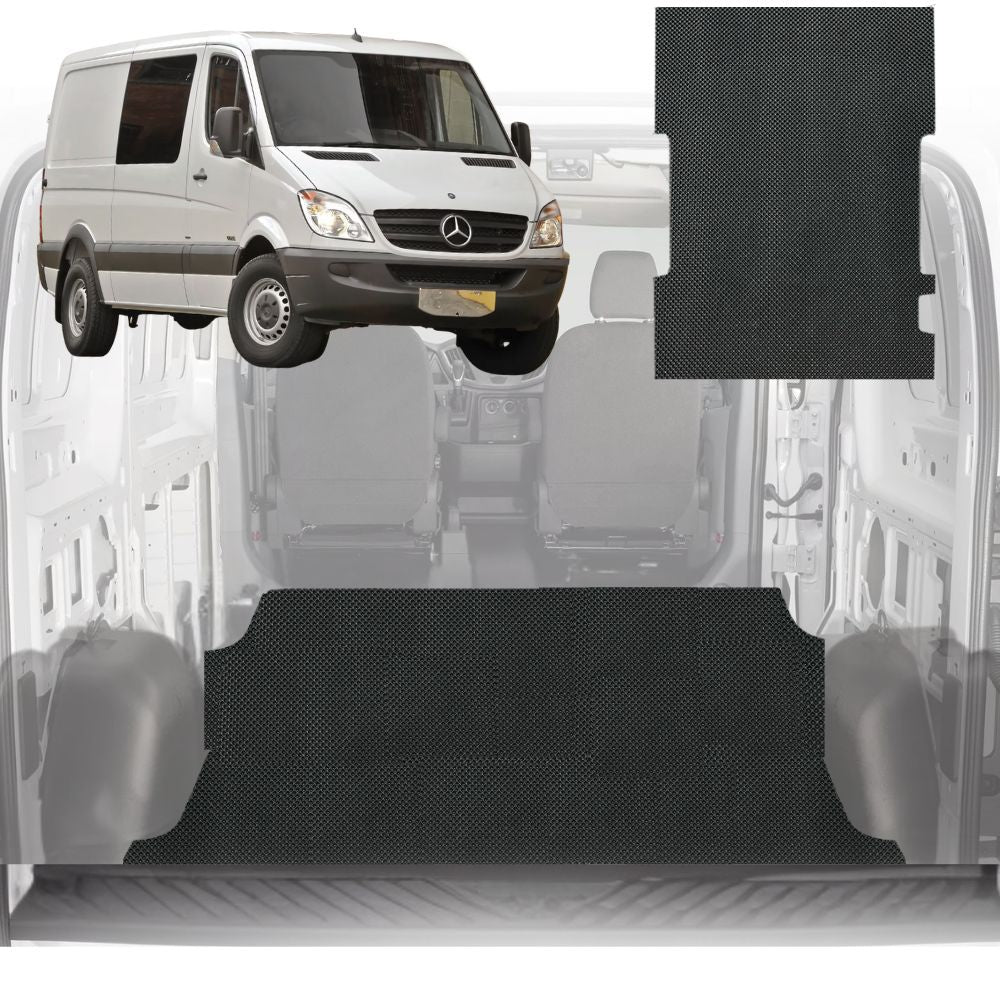 6D Diamond Van Cargo Mat for Mercedes-Benz Sprinter 2009 - 2015 (Only Short Wheel Base) - 3 Pcs