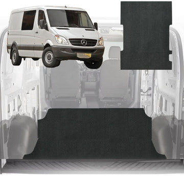 6D Diamond Van Cargo Mat for Mercedes-Benz Sprinter 2009 - 2015 (Only Short Wheel Base) - 3 Pcs