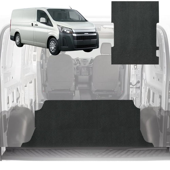6D Diamond Van Cargo Mat for Toyota Hiace (LWB Left and Right Sliding Door) 2019 - Current - 2 Pcs