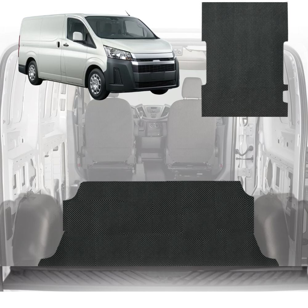 6D Diamond Van Cargo Mat for Toyota Hiace (LWB Left Sliding Door) 2019 - Current - 2 Pcs