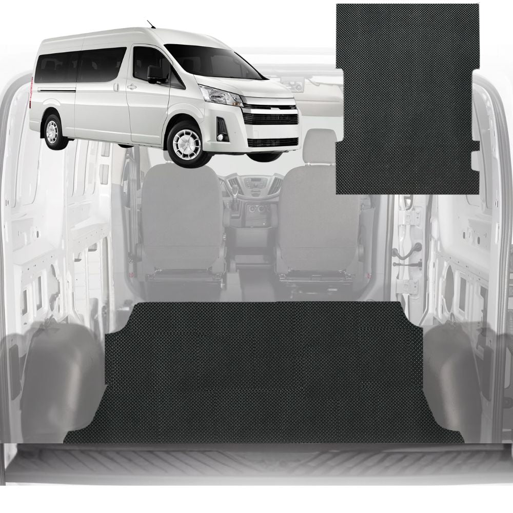 6D Diamond Van Cargo Mat for Toyota Hiace (SLWB 2 door sliding) 2005 - 2018 - 3 Pcs