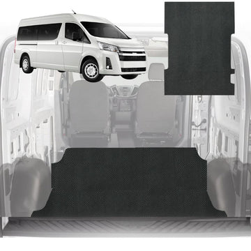 6D Diamond Van Cargo Mat for Toyota Hiace (SLWB 2 door sliding) 2005 - 2018 - 3 Pcs