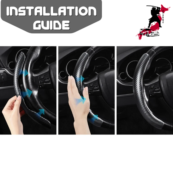 Black Samurai Segmented Steering Wheel Cover for Nissan JUKE 2020 - Current F16