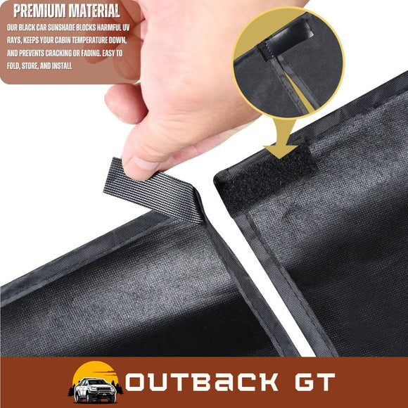 Front Windscreen Sun Shade for GWM Haval H6 2020 - Current (SUV) - Standard 150 x 85 cm - Black