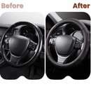 Steering Wheel Cover for Kia Picanto 2017 - Current (JA) - Black Microfiber Leather - Circle 38 cm-7