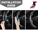 Black Samurai Segmented Steering Wheel Cover for Renault Trafic 2014 - Current (X82)-8