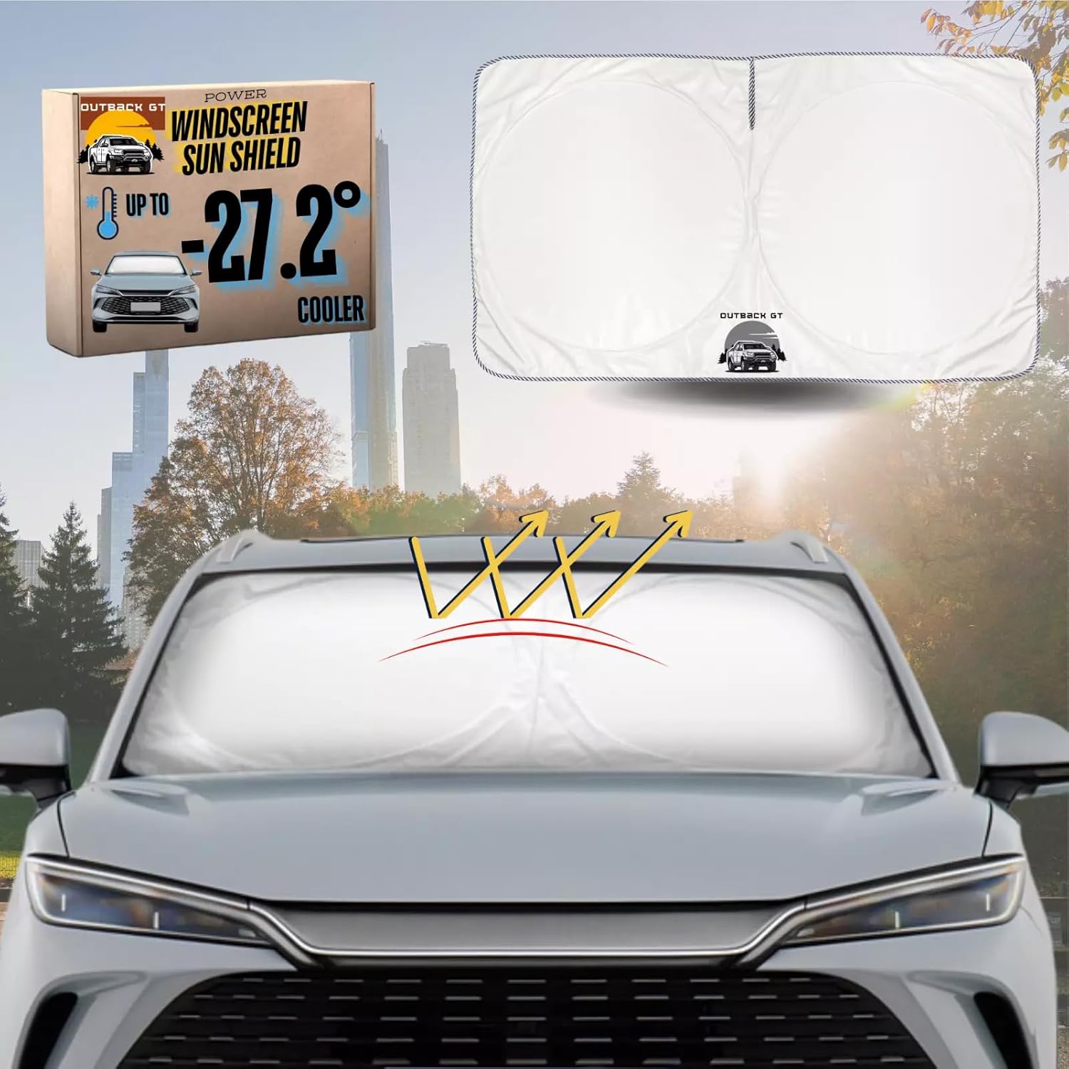 Front Windscreen Sun Shade for Kia Sorento 2015 - 2020 (UM) - Standard 150 x 85 cm