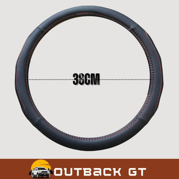 Steering Wheel Cover for Honda Jazz 2008 - 2014 (FIT GE/GG) - Black Microfiber Leather - Circle 38 cm - 0
