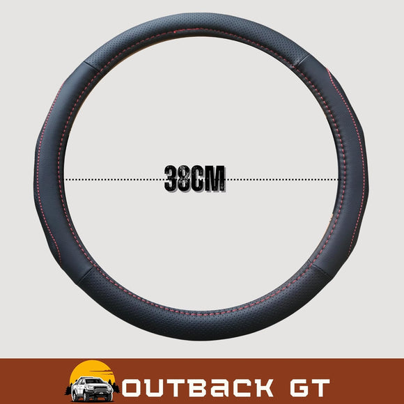 Steering Wheel Cover for KGM SsangYong Torres 2025 - Current  - Black Microfiber Leather - D-Shape 38 cm