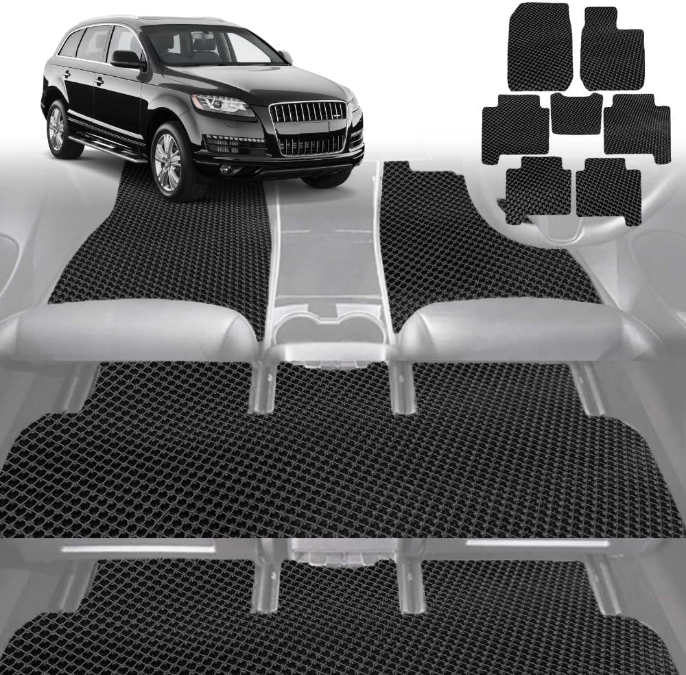 6D Diamond Car Floor Mats for Audi Q7 SQ7 2015 - Current 4M - Custom-Fit Carpet Liner