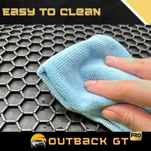 6D Pro Ute Tub Mat for Ford Ranger PX3 Dual Cab Ute 2018-2022 (with Plastic tub Liner) - Black - Full Set