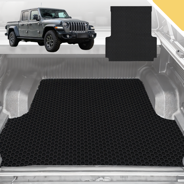 6D Pro Ute Tub Mat for Jeep Gladiator JT 2020-Current (With Spray On Liner or No Liner) - Black