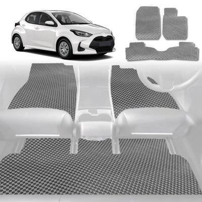 6D Diamond Car Floor Mats for Toyota Yaris 2011 - 2020 XP90, XP130 - Custom-Fit Carpet Liner - 0