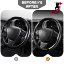 Black Samurai Segmented Steering Wheel Cover for Kia Sportage 2005 - 2010 KM-7