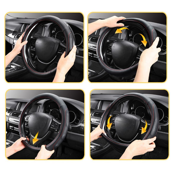 Steering Wheel Cover Pro Extra Layer for Kia Picanto 2017 - Current (JA) - Breathable & Anti-Slip - Circle 38 cm