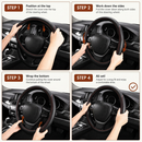 Steering Wheel Cover for Kia Picanto 2017 - Current (JA) - Black Microfiber Leather - Circle 38 cm-8