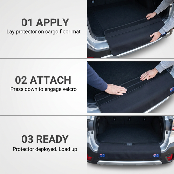Rear Cargo Boot Bumper Protector for Lexus LS 2007 - 2017 (XF40) - Standard (72 x 55) - Black