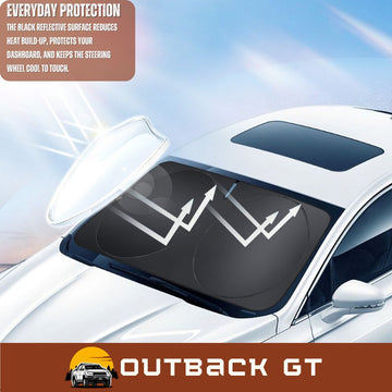 Front Windscreen Sun Shade for Nissan QASHQAI 2022 - Current (J12) - Standard 150 x 85 cm - Black - 0