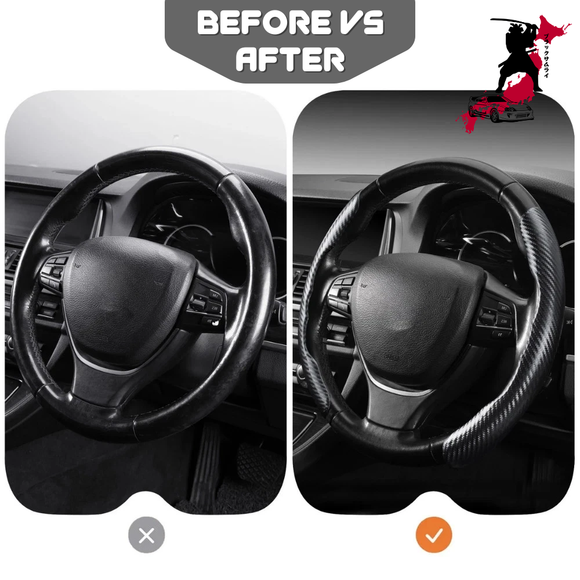 Black Samurai Segmented Steering Wheel Cover for Holden Statesman 2013 - 2017 (WN)