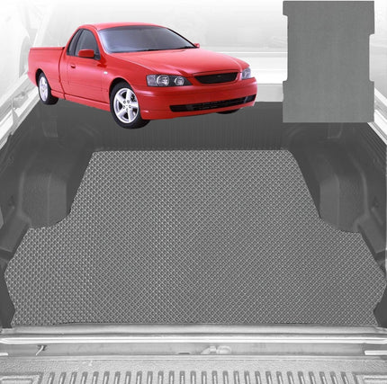 6D Diamond Ute Tub Mat for Ford Falcon Ute Single Cab (BA BF) 2002-2008 - Black & Grey - 0