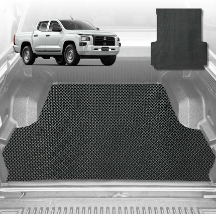 6D Diamond Ute Tub Mat for All-New Mitsubishi Triton Double Cab (LC/MV) 2024-Current - Black & Grey