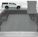 6D Diamond Ute Tub Mat for Mitsubishi Triton Double Cab (MQ-MR) 2015-2023 (with Spray On Liner or No Liner) - Black & Grey-2