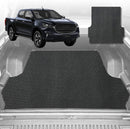 6D Diamond Ute Tub Mat for Mazda BT-50 Dual Cab (UP UR) 2011-2020 (with Factory Plastic tub Liner) - Black & Grey-1