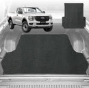 6D Diamond Ute Tub Mat for Ford Ranger Super Cab 2022-Current (with Spary On Liner or No Liner) - Black & Grey-1