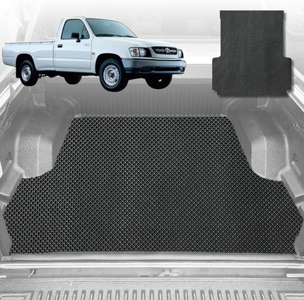 6D Diamond Ute Tub Mat for Toyota Hilux Single Cab 2005-Current (With Spray On Liner or No Liner) - Black & Grey