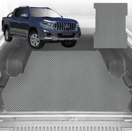 6D Diamond Ute Tub Mat for LDV T60 Max_T60 (Dual Cab) 2017-Current - Black & Grey - 0