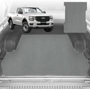 6D Diamond Ute Tub Mat for Ford Ranger Super Cab 2022-Current (with Spary On Liner or No Liner) - Black & Grey-2
