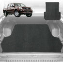 6D Diamond Ute Tub Mat for Holden Rodeo (4-Door Crew Cab) 2003-2008 (with Spray On Liner or No Liner) - Black & Grey-1