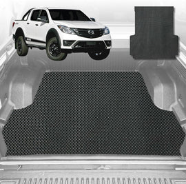 6D Diamond Ute Tub Mat for Mazda BT-50 Dual Cab (TF) 2020-2024 - Black & Grey