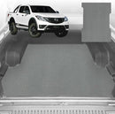 6D Diamond Ute Tub Mat for Mazda BT-50 Dual Cab (TF) 2020-Current (with Spray on Liner or no Liner) - Black & Grey-2