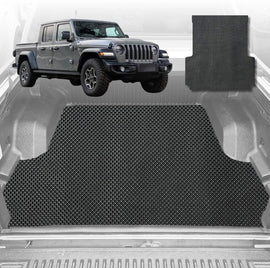 6D Diamond Ute Tub Mat for Jeep Gladiator JT 2020-Current (With Spray On Liner or No Liner) - Black & Grey