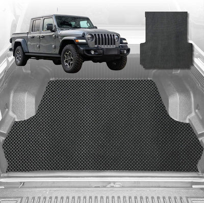6D Diamond Ute Tub Mat for Jeep Gladiator JT 2020-Current (With Spray On Liner or No Liner) - Black & Grey