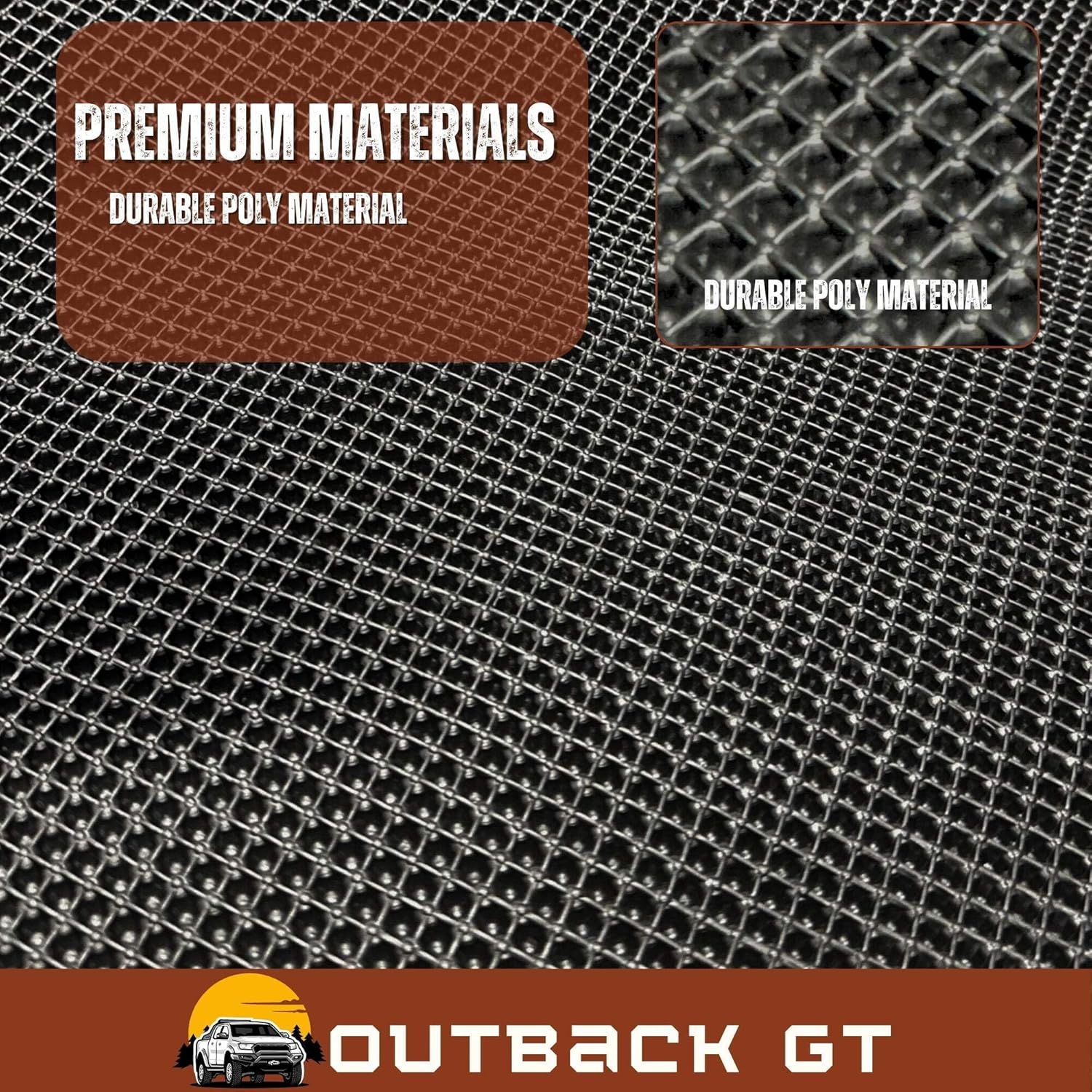 6D Diamond Ute Tub Mat for Ford Ranger Wildtrack Dual Cab 2022-Current (With Factory Plastic Tub Liner) - Black & Grey