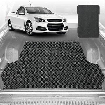 6D Diamond Ute Tub Mat for Holden Commodore Ute Single Cab (VE VF) 2007-2017 - Black & Grey