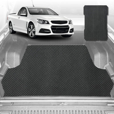 6D Diamond Ute Tub Mat for Holden Commodore Ute Single Cab (VE VF) 2007-2017 - Black & Grey