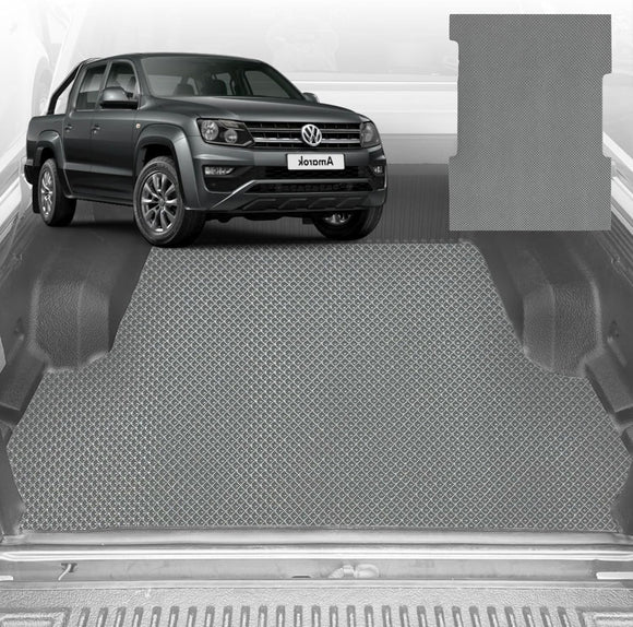 6D Diamond Ute Tub Mat for VolksWagen Amarok Dual Cab 2022-Current - Black & Grey