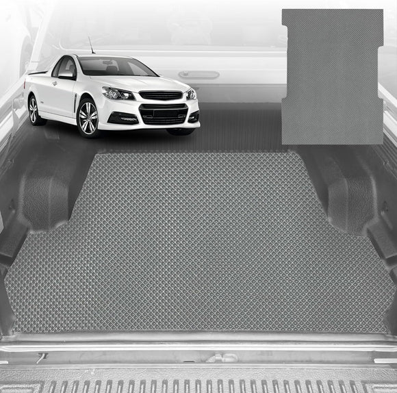 6D Diamond Ute Tub Mat for Holden Commodore Ute Single Cab (VE VF) 2007-2017 - Black & Grey