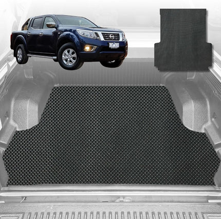 6D Diamond Ute Tub Mat for Nissan Navara King Cab (NP300-D23) 2015-Current - Black & Grey