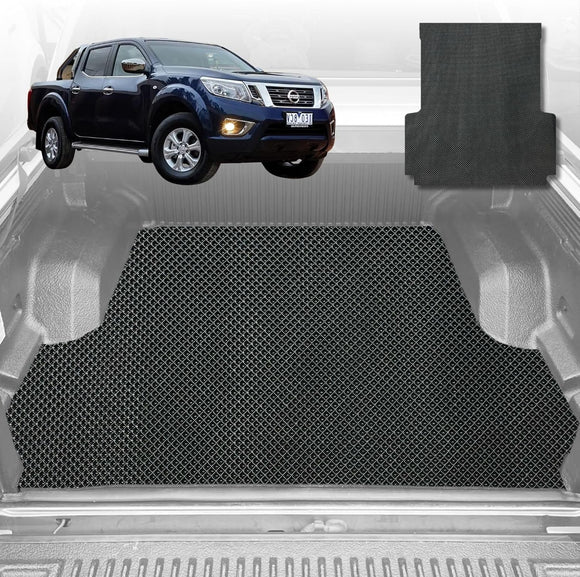 6D Diamond Ute Tub Mat for Nissan Navara King Cab (NP300-D23) 2015-Current - Black & Grey