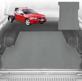 6D Diamond Ute Tub Mat for Ford Falcon Ute Single Cab (FG, fit for FPV models) 2008-2016 - Custom Fit - Black & Grey - 0