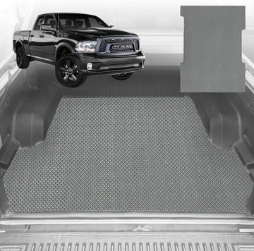 6D Diamond Ute Tub Mat for RAM 1500 Express (DT) 2019-Current - In 2 Pcs - Black & Grey - 0