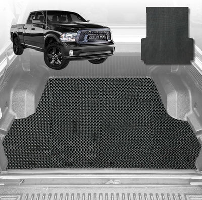 6D Diamond Ute Tub Mat for RAM 1500 Express (DT) 2019-Current Without rambox 6ft 4in Bed Length - Black & Grey