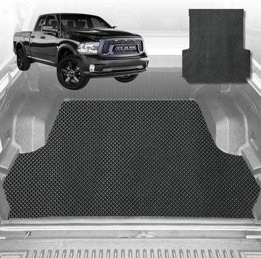 6D Diamond Ute Tub Mat for RAM 1500 Express (DT) 2019-Current - In 2 Pcs - Black & Grey